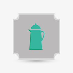 Coffee design. frame icon. White background, vector illustration