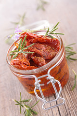 dry tomato and rosemary