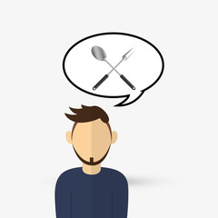 Kitchen design. Supplies icon. White background, vector illustration