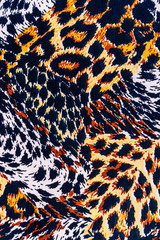 texture of print fabric striped leopard