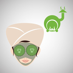 Spa center design. health icon. Isolated illustration