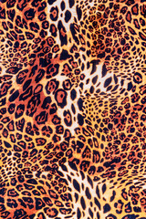 texture of print fabric striped leopard