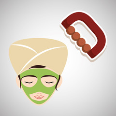 Spa center design. health icon. Isolated illustration