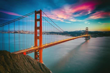 Gordijnen San Francisco met de Golden Gate-brug © kropic