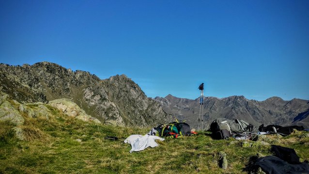 Pause randonn&eacute;e en montagne