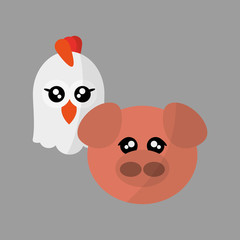 Animal face design. cartoon icon. vector illustration