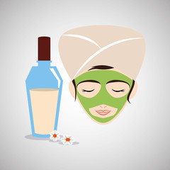 Spa center design. health icon. Isolated illustration