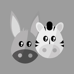 Animal face design. cartoon icon. vector illustration