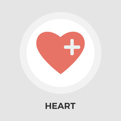 Heart vector flat icon