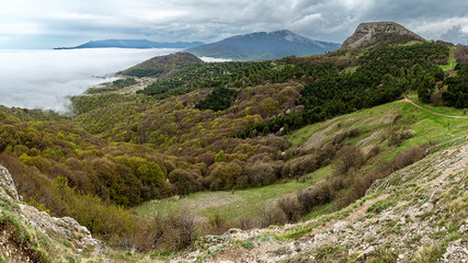 Traverse slope Demerdzhi ridge