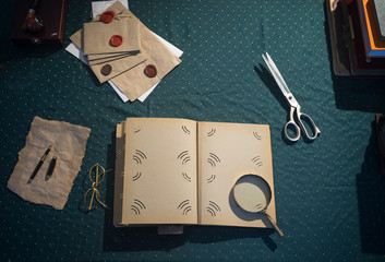 photo album on the table