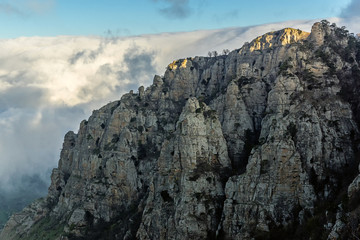 The fog and rocks on the South Demerdzhi