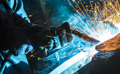 welder Industrial automotive part in factory