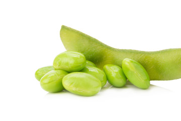 boiled green soy beans