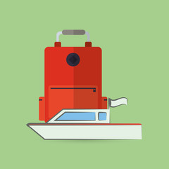 Travel design. Vacation concept. Colorful illustration