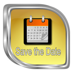 Save the Date Button - 3D illustration