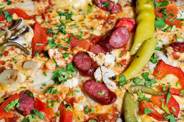 Pizza closeup background