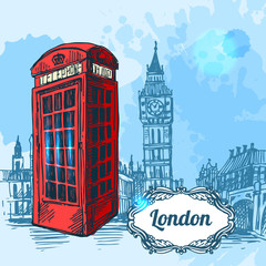 Obraz premium london sketch style