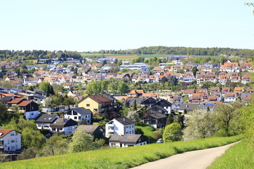 Fototapeta na wymiar Blick auf Weissach im Landkreis Böblingen