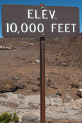 Elevation 10000 Feet Sign