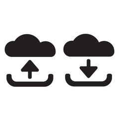 upload download icon vector