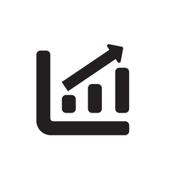 up graph icon vector