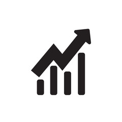 up graph icon vector