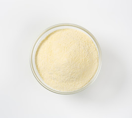 Heap of raw semolina