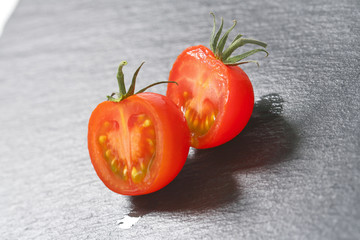 raw tomato halves