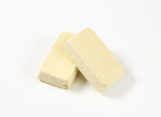 blocks of fresh tofu