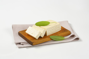 block of fresh soybean curd