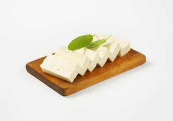 Slices of fresh tofu