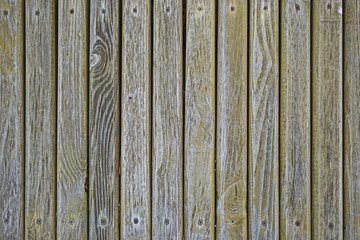 Wooden slats fastened with screws