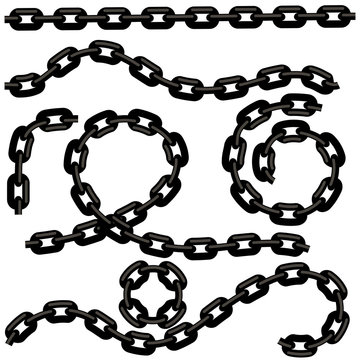 Metal chain links Stock Vector by ©Krisdog 23940533