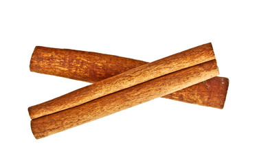 Cinnamon sticks isolated on a white background