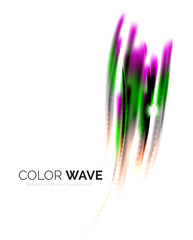 Blurred vector wave design elements