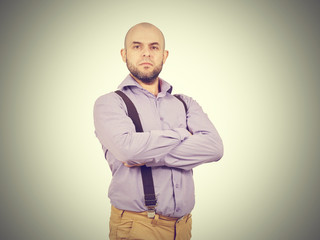 Arrogant man businessman in a shirt