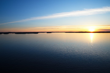 clear blue sky of the sea in summer