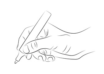 Hand drawing with marker. Line art illustration.