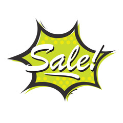 Pop art style Wow isolated vector sticker 