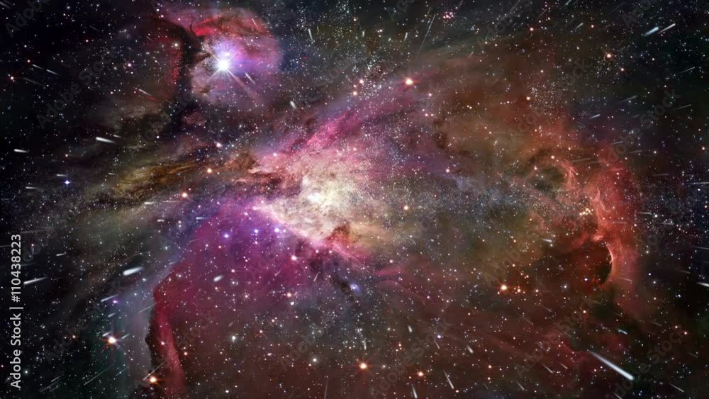Poster the heavens 0308: traveling through star fields in deep space (loop).
