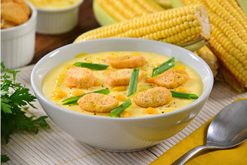 Corn soup bowl