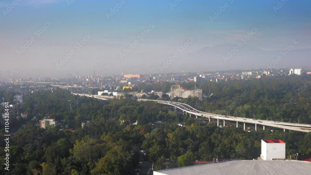 Wall mural elevated road in city; mexico