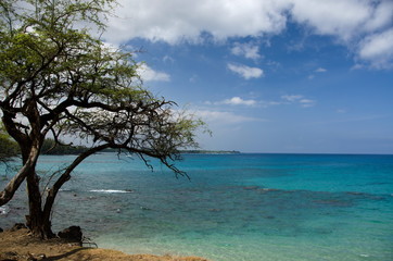 Variety of blue colors to the south of Hapuna