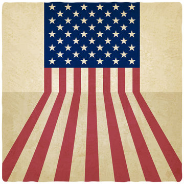 American flag old background