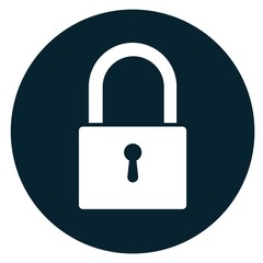 Lock icon on a blue background