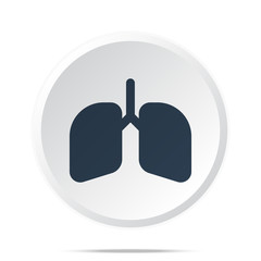 Black Lungs icon on white web button