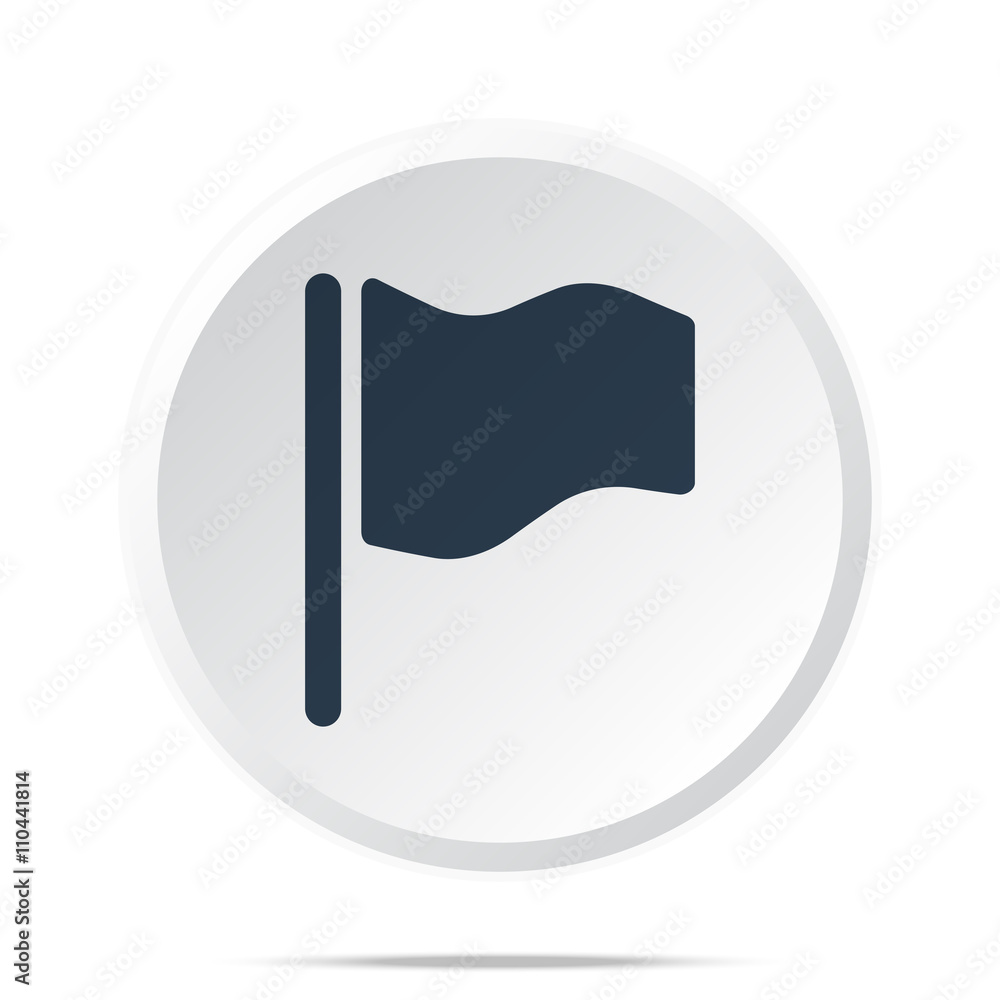 Poster black flag icon on white web button