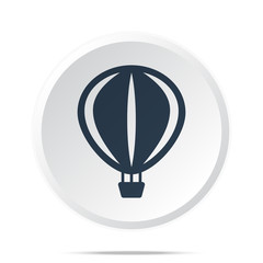 Black Air Balloon icon on white web button