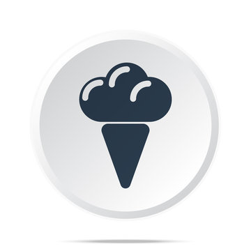 Black Ice Cream icon on white web button